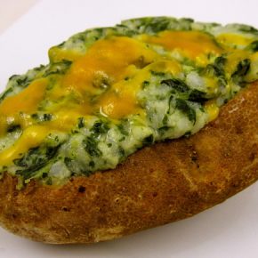 مقاله سیب زمینی پر شده با گوشت و اسفناج